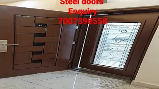 Steel Doors with wooden finish 11 pin locking system