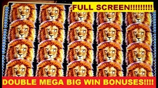 *~FULL SCREEN~* Double MEGA Big Win Bonuses!!!! King of Africa Slot Machine