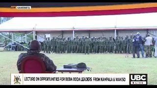 MUSEVENI WELCOMES OPPOSITION MEMBERS TO NRM AT THE BODA BODA PASSOUT.