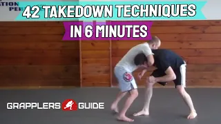 42 Takedown Techniques in Just 6 Minutes BJJ Grappling - Jason Scully