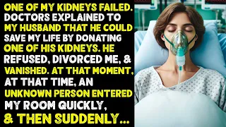 husband left me to die alone in the hospital, a man entered my room quickly, & suddenly everything..