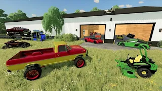 Buying old abandoned car dealership full of race cars | Farming Simulator 22