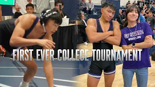 17 Year Old PLACES at First College Wrestling Tournament! (Menlo Open)