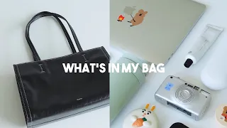 WHAT'S IN MY BAG?👜daily items of a vlogger (StandOil Oblong bag, lip balm, card wallet, perfume)