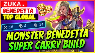 Monster Benedetta Super Carry Build [ Top Global Benedetta ] ᴢᴜᴋᴀ. - Mobile Legends Gameplay Build