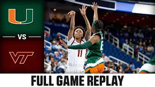 Miami vs. Virginia Tech Full Game Replay | 2023 Ally ACC Women’s Basketball Tournament