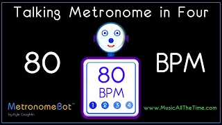 Talking metronome in 4/4 at 80 BPM MetronomeBot