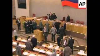 Russia - Zhirinovsky causes fracas in Duma