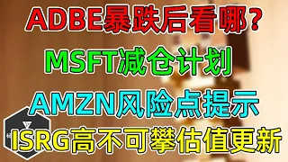 美股 ADBE暴跌后看哪？MSFT减仓计划！AMZN风险点提示！ISRG高不可攀估值更新！VIX四月可能大幅攀升！