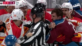 Calgary Flames Vs Colorado Avalanche Scrum