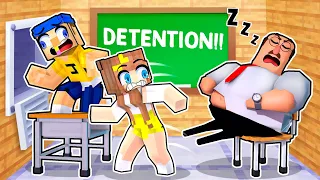Jeffy and CRAZY FAN GIRL Get Detention in Minecraft!