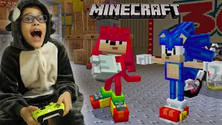 ENTREI NO MUNDO DO SONIC NO MINECRAFT!!