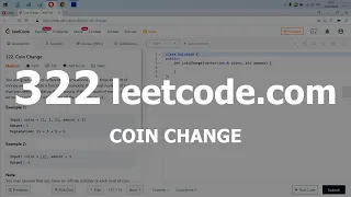 Разбор задачи 322 leetcode.com Coin Change. Решение на C++