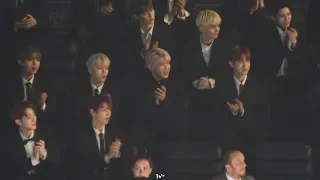 181106 MGA - Charlie Puth×BTS 합동공연 중 대기석(박우진 focus)