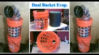 DIY Evap Air Cooler! - Dual-Bucket Evap Cooling Tower! - Awesome Air Cooler!! - can be solar powered