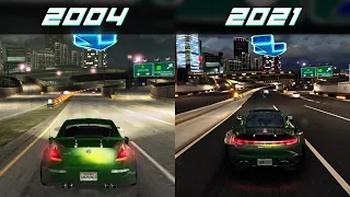 NFS Underground 2 Original vs Remastered Mod Comparison (4K Video)