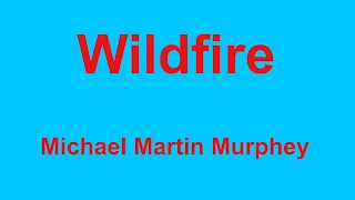 Wildfire  - Michael Martin Murphey - with lyrics