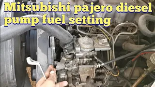 How to mitsubishi pajero diesel pump fuel setting