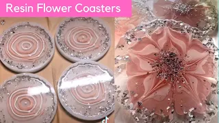 Resin Flower Coasters Process Video 🌸 #flowercoasters #resinart