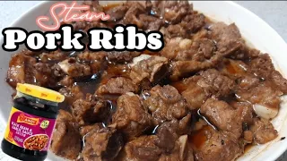 Steam Pork Ribs with Black Bean Garlic Sauce