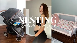 NEST WITH ME 2022 | 36 weeks pregnant, preparing for baby, bedside nursery organization