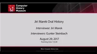 Oral History of Jiri Marek