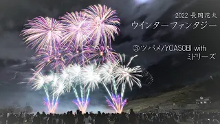 2022 長岡花火ウインターファンタジー③ツバメ/YOASOBI withミドリーズ  Nagaoka Fireworks