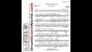 Drum Score - Bryan Adams - Please Forgive Me (Preview)