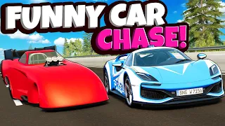 NEW FUNNY CAR Mod Creates BIG Crashes With Police Cars in BeamNG Drive Mods!