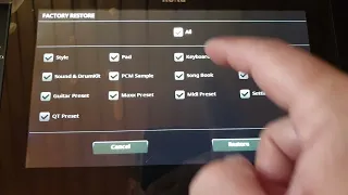 Korg Pa5x how to do a Factory Restore (Soft Reset / Format)