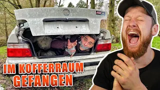 Fritz reagiert auf Survival Mattin versucht sich aus Kofferraum zu befreien | Fritz Meinecke