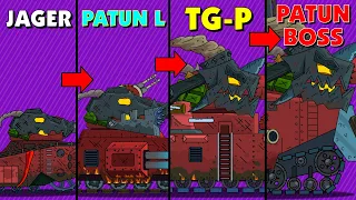 Эволюция Гибридов JAGER vs Patun L vs TG-P vs PATUN BOSS - Мультики про танки