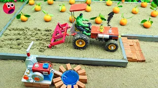 Diy mini tractor making modern agriculture plough machine for orange farming | water pump | @ecmini