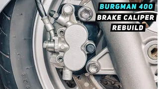 Suzuki Burgman 400 Front Brake Caliper Rebuild Tutorial | Mitch's Scooter Stuff