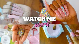 WATCH ME DO MY NAILS|Long Acrylic Nails