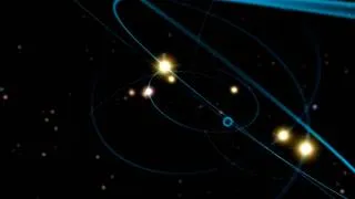 Animation of Black Hole at Center of Omega Centauri Cluster