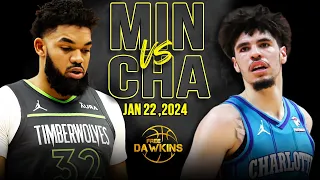 Minnesota Timberwolves vs Charlotte Hornets Full Game Highlights | January 22, 2024 | FreeDawkins