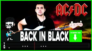 【AC/DC】[ Back In Black ] cover by Dotti Brothers | LESSON | BASS TAB