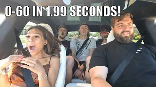 TESLA MODEL S PLAID LAUNCH REACTIONS! *Funny* (Ep. 2)