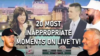 20 MOST INAPPROPRIATE MOMENTS ON LIVE TV REACTION!! | OFFICE BLOKES REACT!!