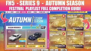 FH5 SERIES 9 AUTUMN FESTIVAL PLAYLIST HOW TO | FH5 FESTIVAL SPEED ZONE DRAGSTRIP DEMONS TREASURE