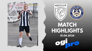 Merthyr Town 3-0 Hungerford Town | Match Highlights | 01.04.2024