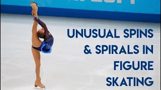 Unusual Spins and Spirals in Figure Skating