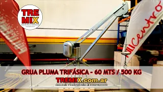 Grua Pluma - 500 Kilos a 60 Metros 😱 - Trifásica