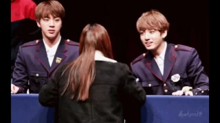 JIN AND JUNGKOOK AT FANSIGNS - JINKOOK