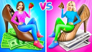 Desafío Comer Chocolate Durante 24 Horas | Comida Cara Vs Barata | Dulce Batalla por RATATA COOL