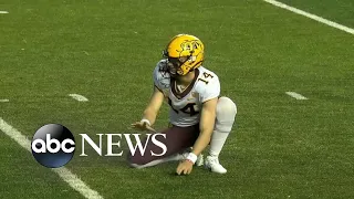 4-time cancer survivor takes college football field for 1st time