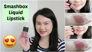 Smashbox Matte Liquid Lipstick Babe Alert & In Demand Review + Swatch + Try On | Tracey Violet