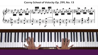 Czerny The School of Velocity Op. 299, No. 13 Piano Tutorial (old)