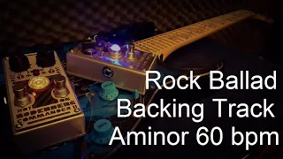 Rock Ballad Guitar Backing Track in A minor / 60 bpm